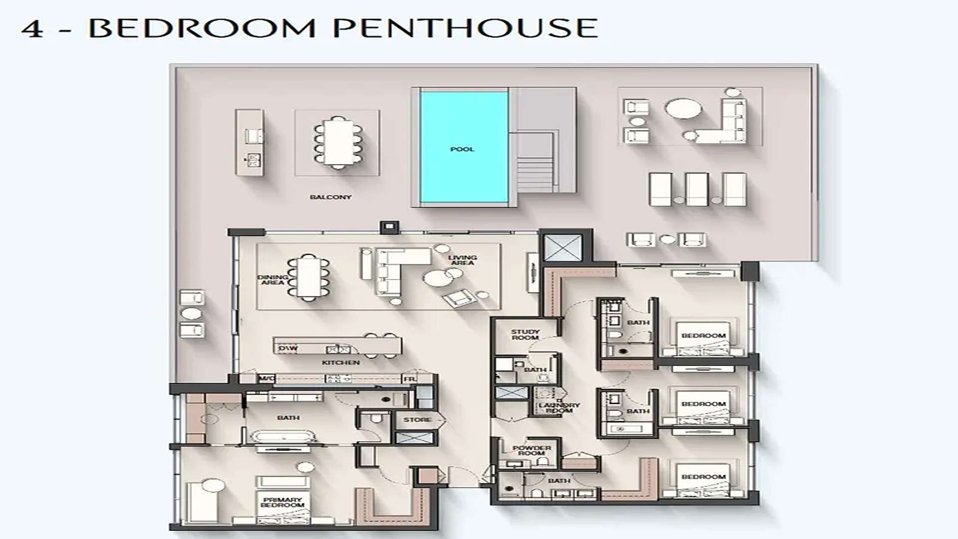 4 Bedroom penthouse